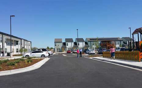 photo of newly built townhomes
